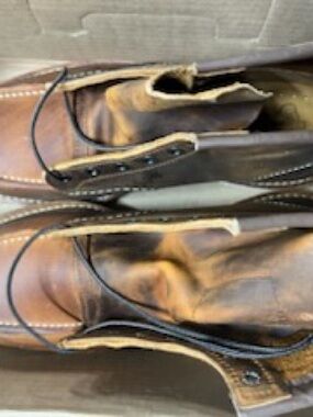 Red Wing Shoes Brown Leather Lace-Up Work Boots